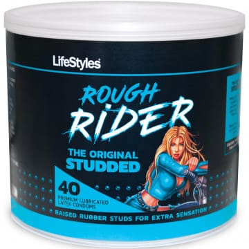 LifeStyles Rough Rider studded condoms, 40 count.