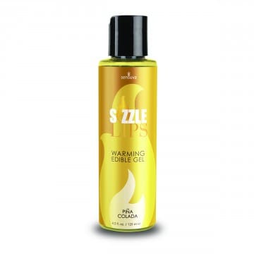 Sizzle Lips warming edible gel, pina colada.