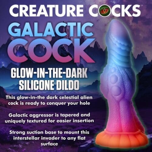 Glow-in-the-dark alien dildo toy.