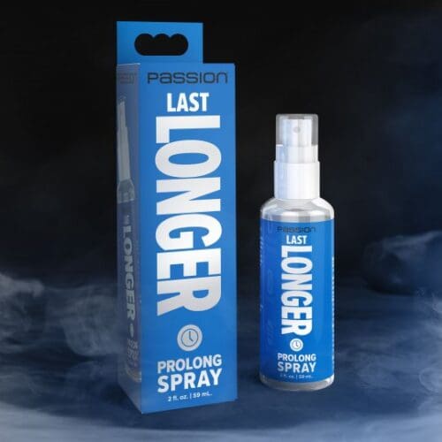 A bottle of prolong spray next to its box.