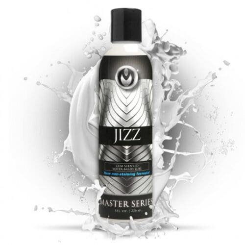 A spray bottle of water with the word jizz written on it.