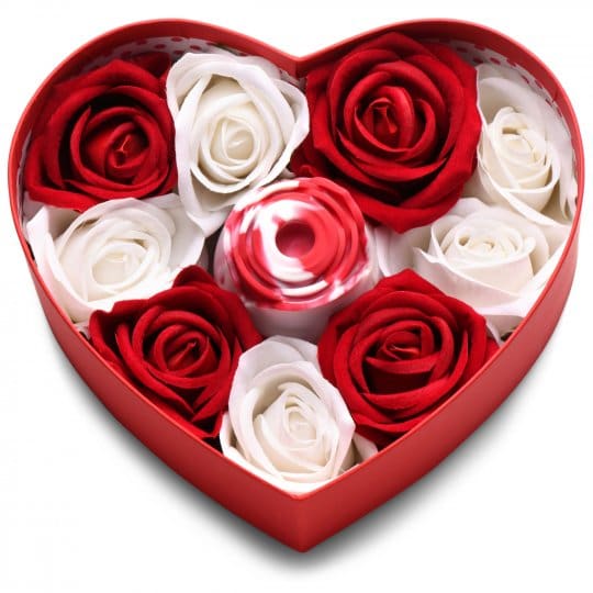 A heart shaped box of soap roses