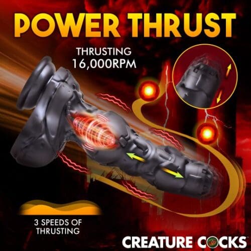 A video game controller with the words power thrust.