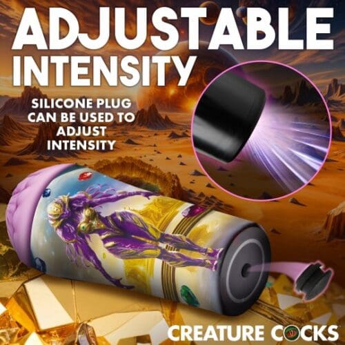 A picture of a can with a painting on it.